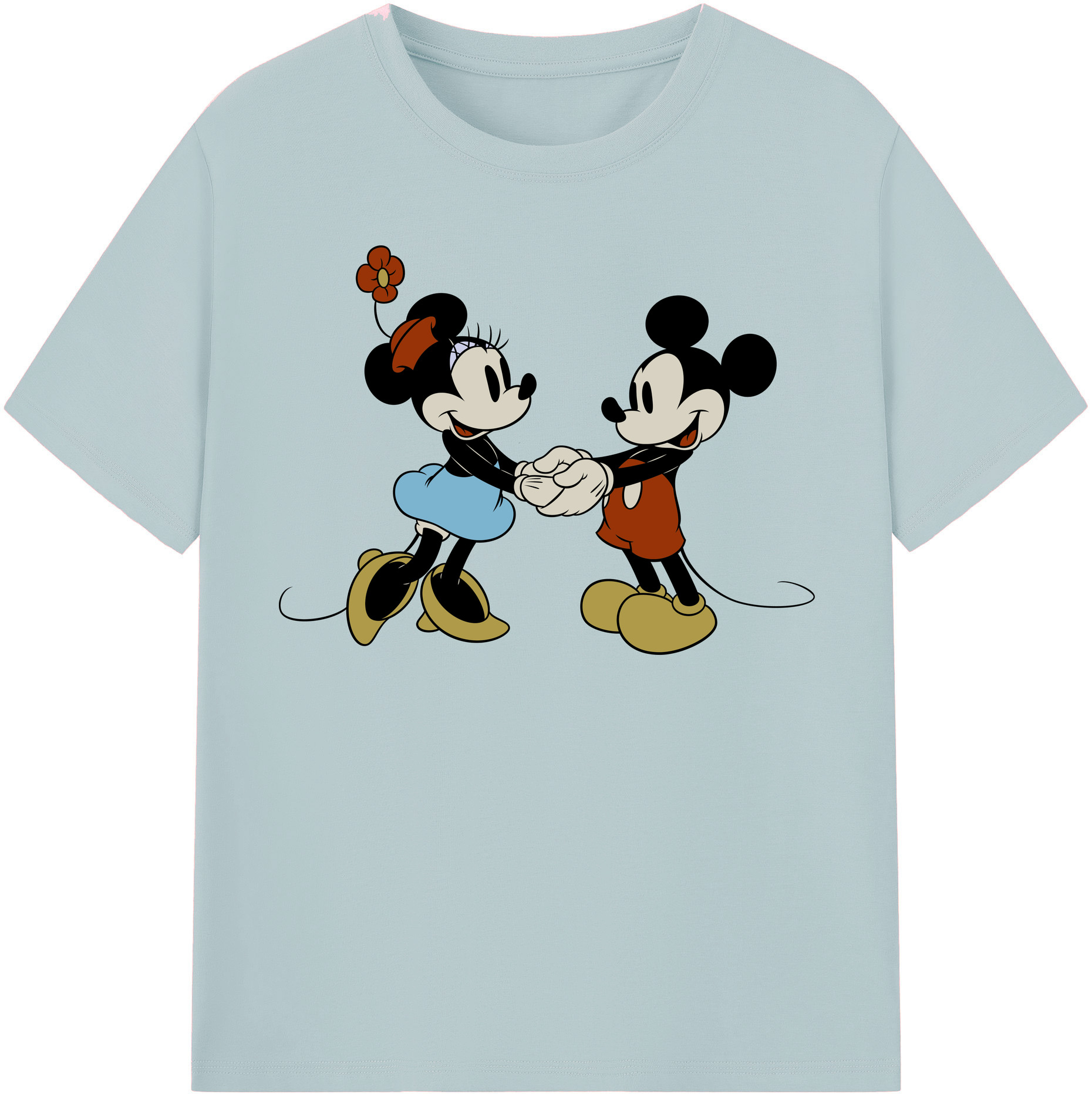 （画像用） ミッキーマウス Mickey Mouse 綿100％半袖Tシャツ（フロントプリント）
